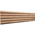 Ornamental Mouldings 5 in. x 0.438 in. x 48 in. Ambrosia Wood Large Bead Panel ...