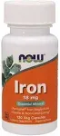 Now Foods Iron 18 mg 120 Capsules