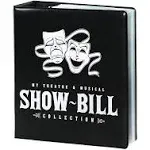 Show-Bill/Playbill Binder for Broadway and Theatre Show-Bills, Comes with 20 Sheet Protectors to Hold and Organize All Your Playbills, D-Ring, Black, by Ring Binder Depot