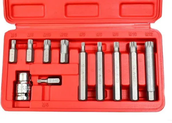 Vector Tools 11pc XZN 12 Point Spline Socket Bit Set