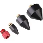 4-Piece Rubber Tip Nozzle Accessory Set for Any Air Blow Gun