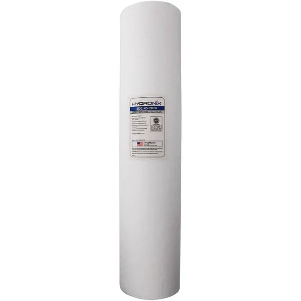 Hydronix SDC-45-2020 Whole House or Commercial NSF Polypropylene Sediment Water Filter Cartridge 4.5" x 20" - 20 micron