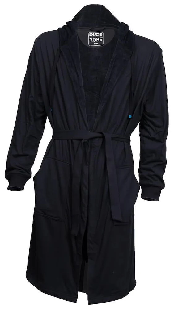 DudeRobe Luxury Men's Hooded Bathrobe