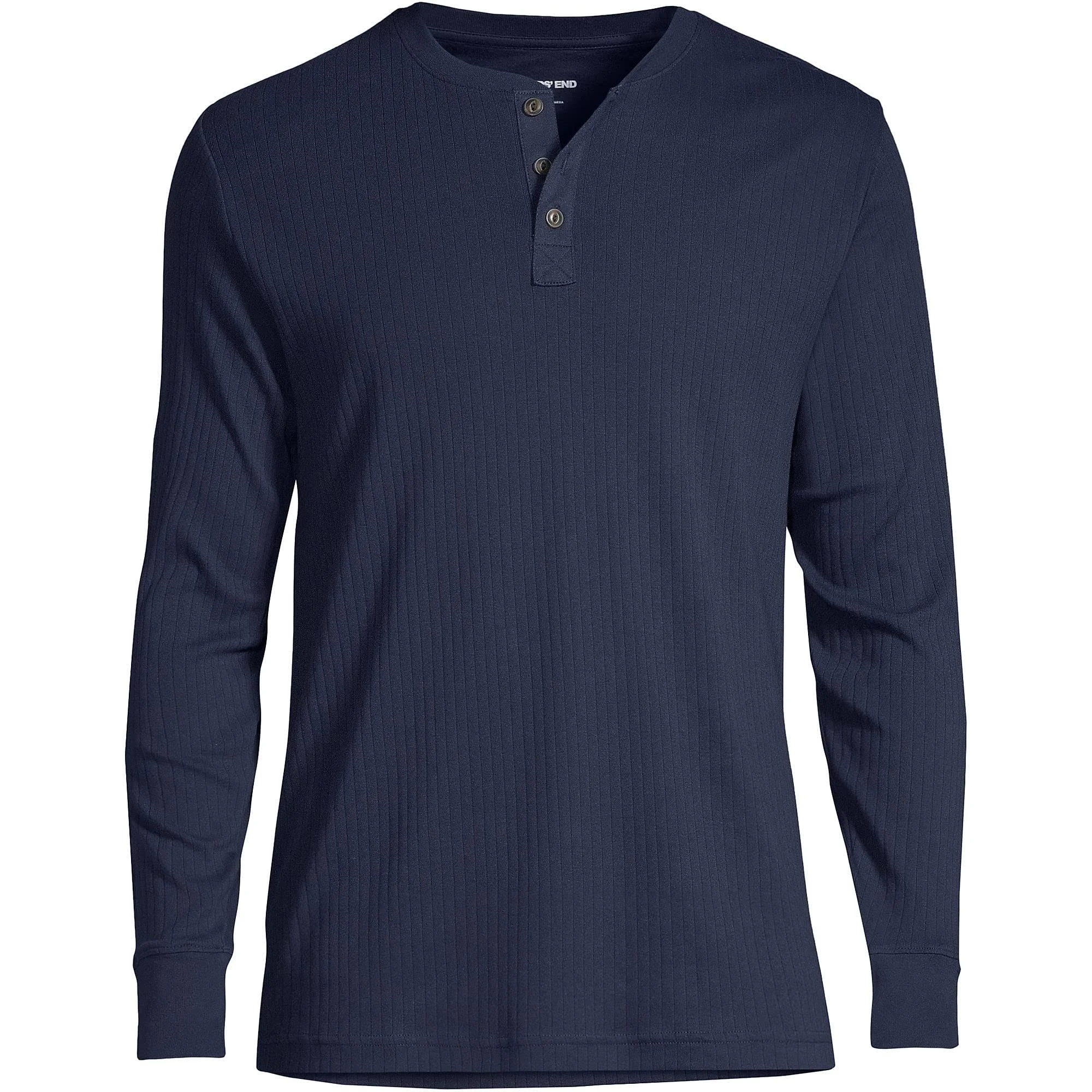 Men's Lands' End Ribbed Pajama Sleep Henley