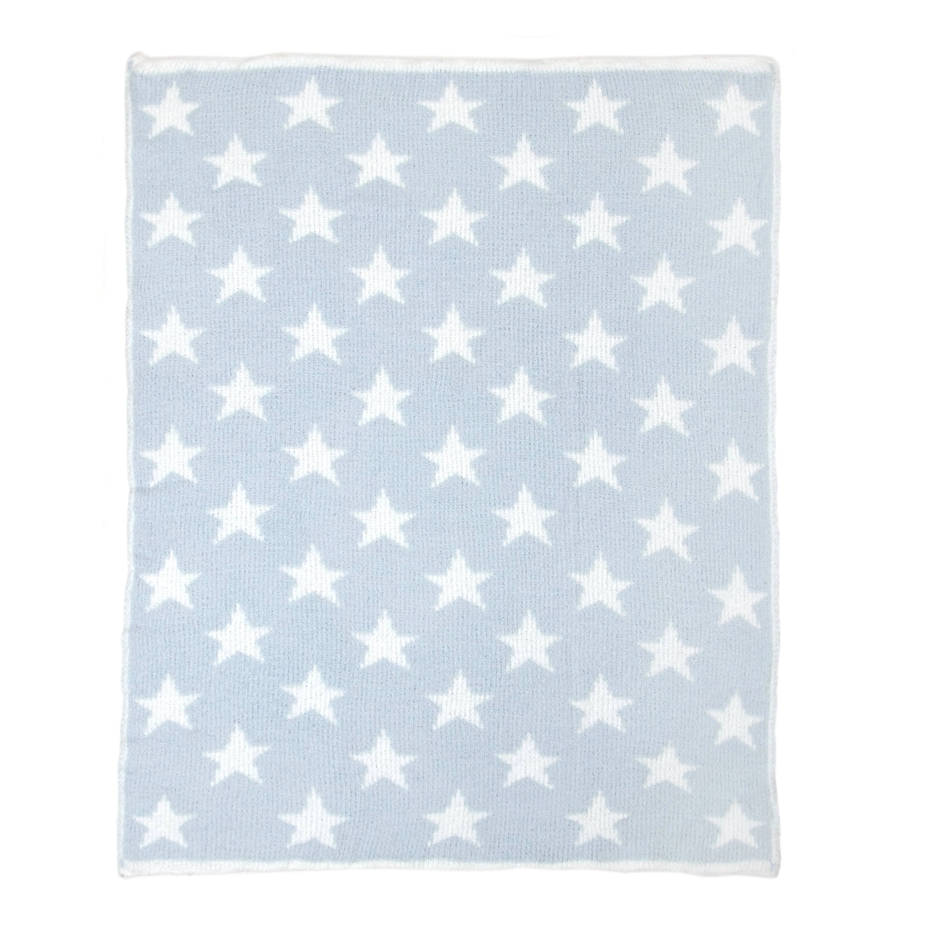 Tadpoles Ultra-Soft Chenille Knit Baby Blanket - Blue/White