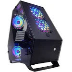 A18 Series EVERST ATX/M-ATX/ITX Hexagonal Computer Gaming Case with 5 ARGB Light-Emitting 12cm Fans with 1 ARGB Fan Controller That can Support 10 Ports (A18 Series EVERST)