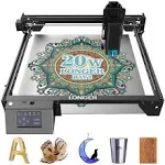 LONGER RAY5 130W Laser Engraver, 20W Output CNC Laser Cutter DIY Laser Engraving Machine, Exclusive 3.5" Touch Screen for DIY, Cutting Tool for Metal Colorizing, Wood, Acrylic, Leather, Glass