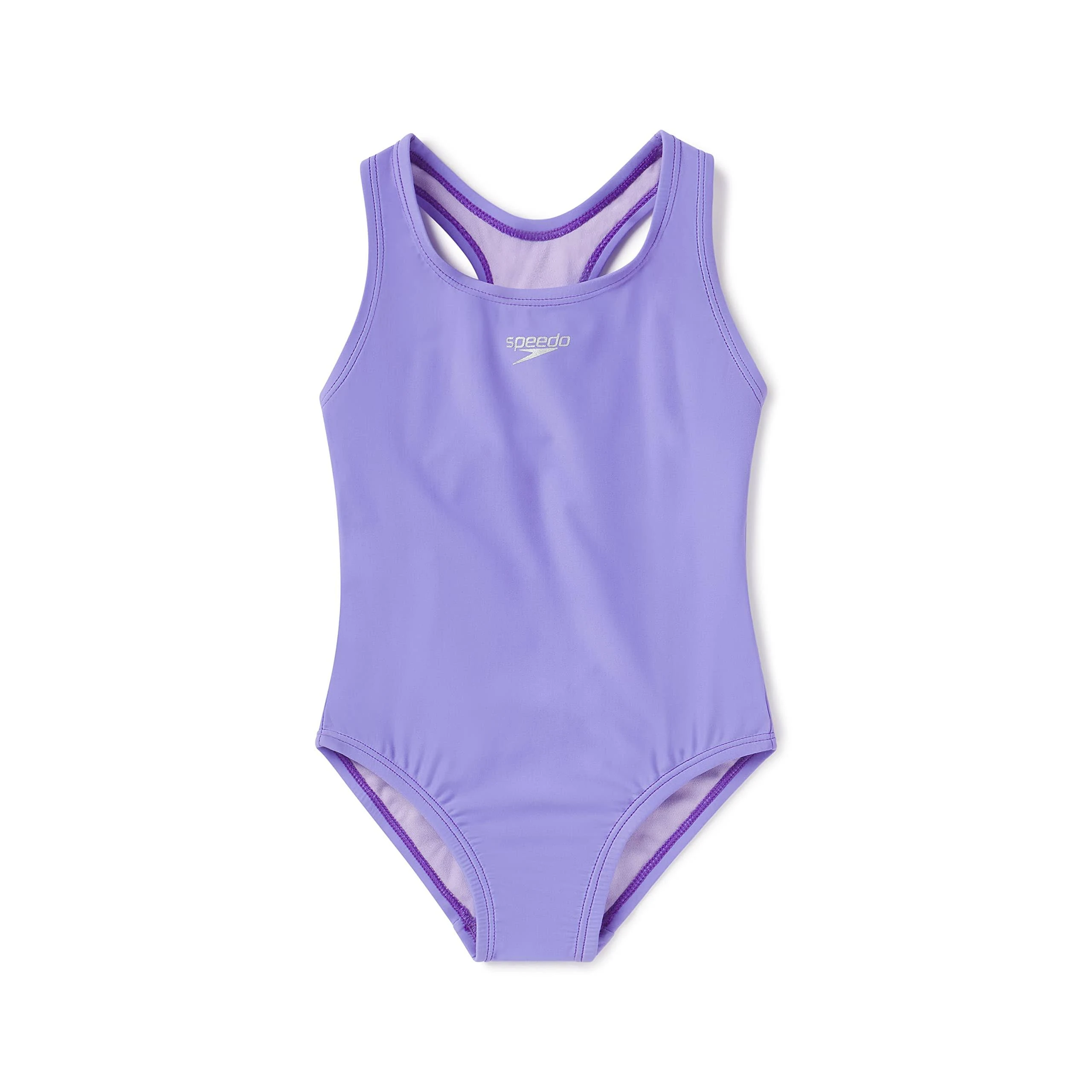 Speedo Girls' Solid Racerback One Piece Swimsuit