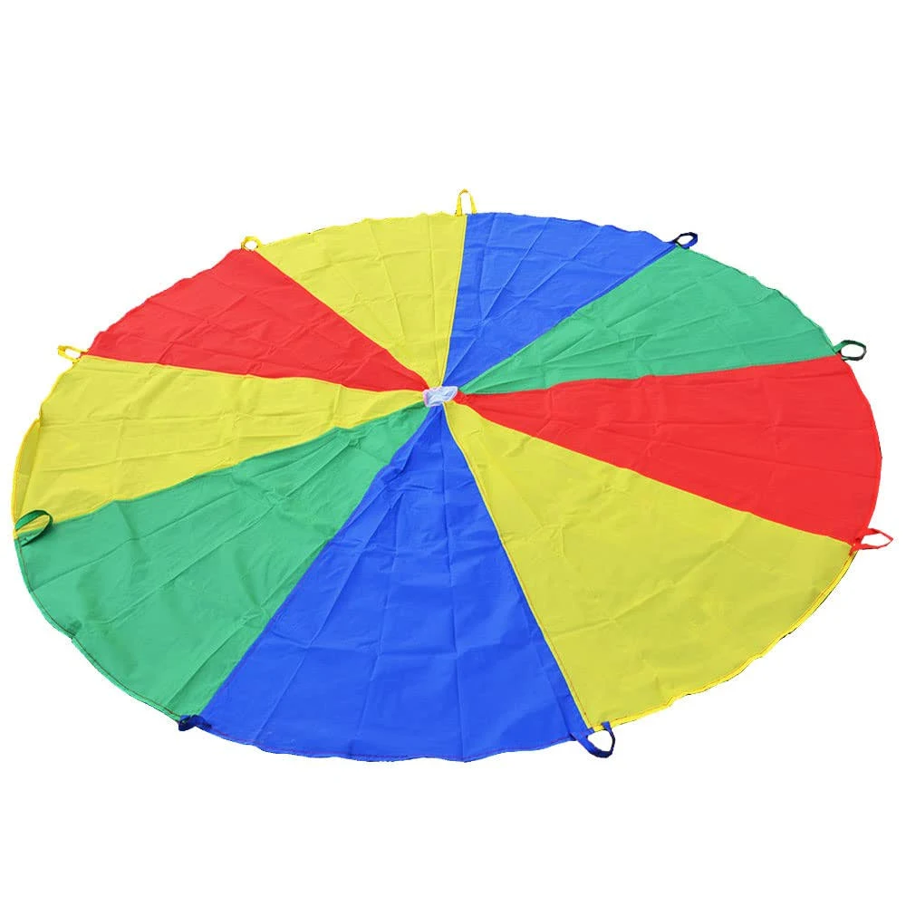 Parachute for Kids 6&#039; with 9 Handles Game Toy for Kids Play