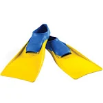 FINIS Long Floating Fins , Blue/Yellow, XS (US Male 1-3 / US Female 2-4)