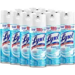 Lysol Disinfectant Spray, Sanitizing and Antibacterial Spray, For Disinfecting and Deodorizing, Crisp Linen, 12.5 Fl. Oz (Pack of 12)