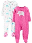 Simple Joys by Carter's Baby Girls' Footed Sleep and Play (Pack of 2)