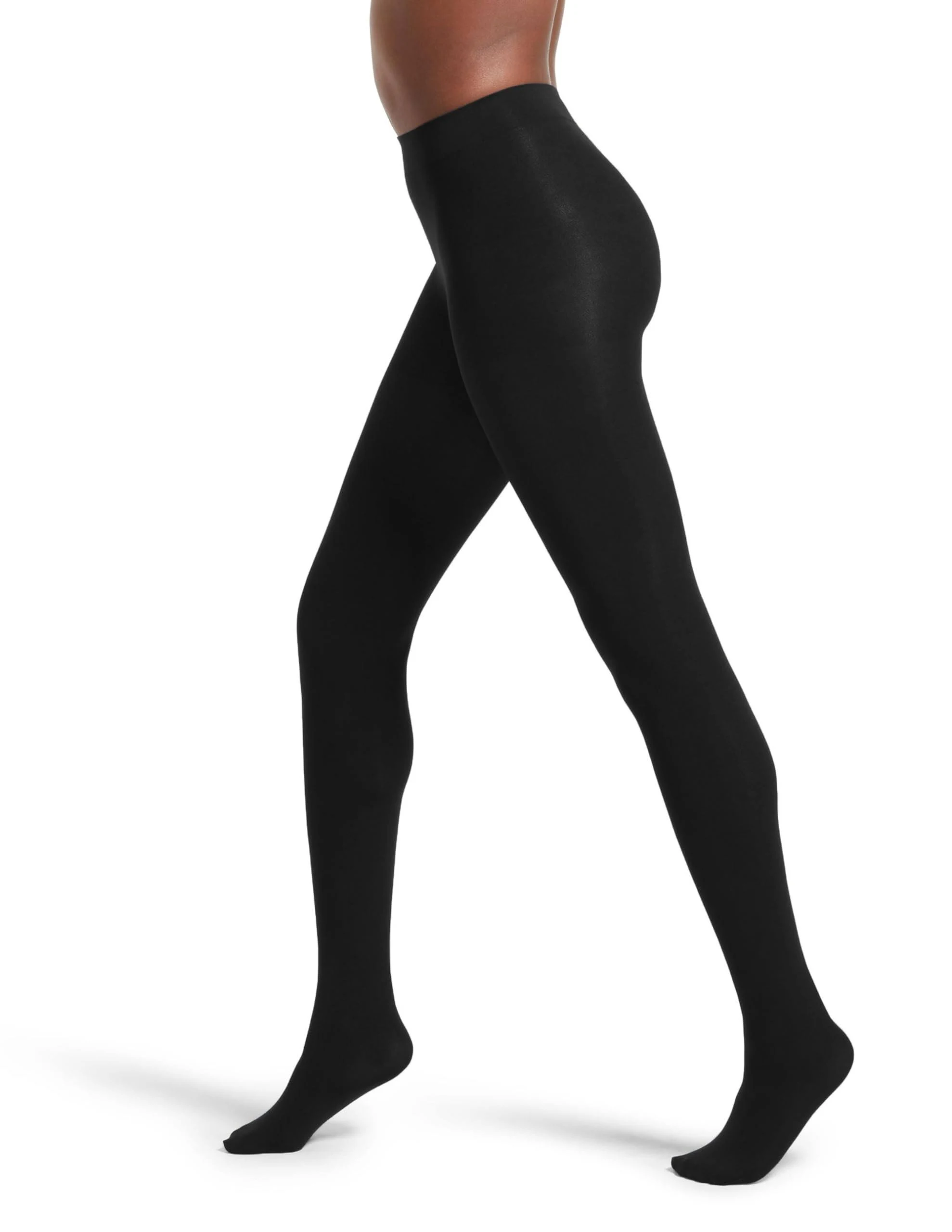 Super Opaque Control Top Tights - Black Large. No Nonsense.