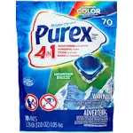 Purex 4-in-1 Laundry Detergent Pacs, Mountain Breeze, 70 Pacs