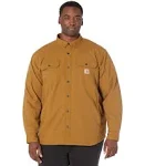 Carhartt Men's Rugged Flex Relaxed Fit Canvas Fleece Lined Shirt Jac