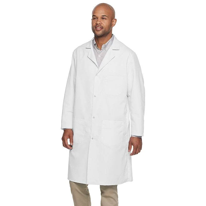 Red Kap Men's Gripper-Front Lab Coat, White - XL