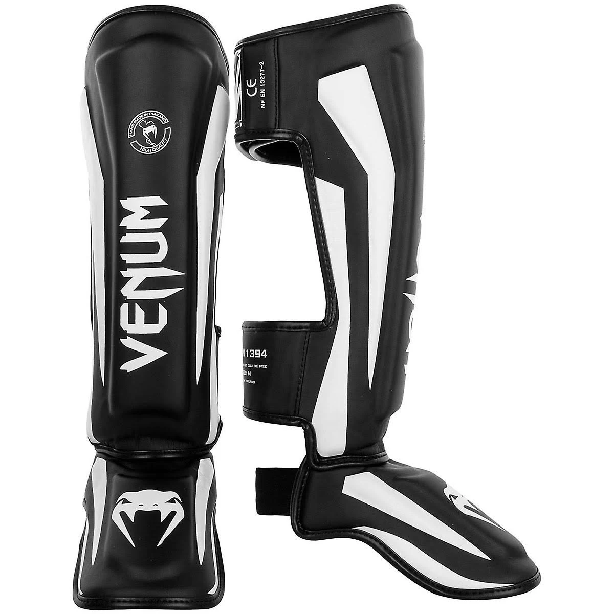 Venum Elite Standup Shinguards - Black/White - M - Venum