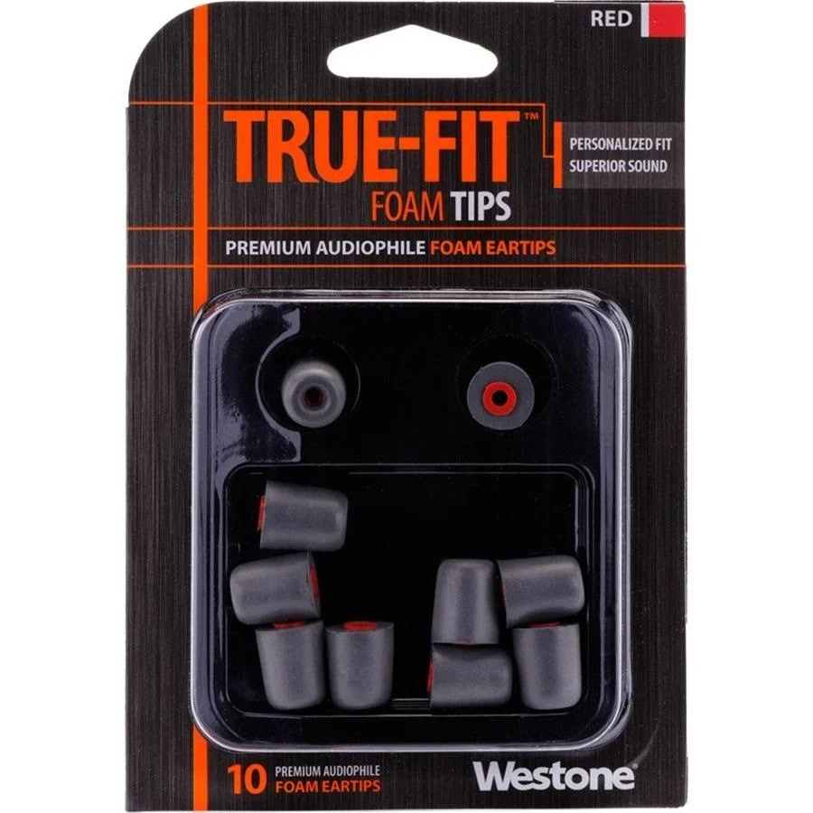 Westone Audio True-Fit Foam Eartips (10-Pack, Red)