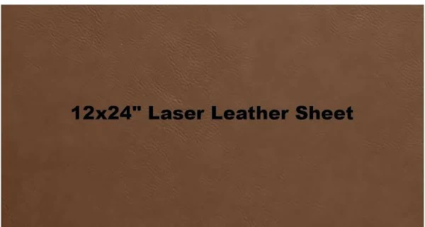 12" x 18" Laserable Leather Sheets with Heat Self-Adhesive, Laserable Leatherette, CO2 Laser Engraving Supplies, for Glowforge Supplies and Materials (Dark Brown/Black, 2)