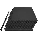 ProsourceFit Extra Thick Puzzle Exercise Mat 1”, EVA Foam Interlocking Tiles for Protective, Cushioned Workout Flooring for Home and Gym Equipment