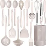 aothod Silicone Cooking Utensils Set - 446f Heat Resistant Kitchen Utensils,Turner Tongs,Spatula,Spoon,Brush,Whisk,Kitchen Utensil G