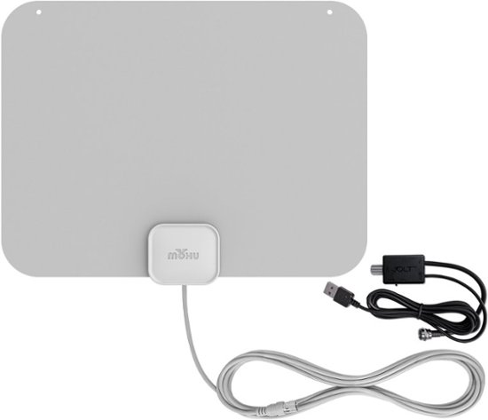 Mohu - Leaf Amplified Indoor HDTV Antenna, 60-mile Range - Grey