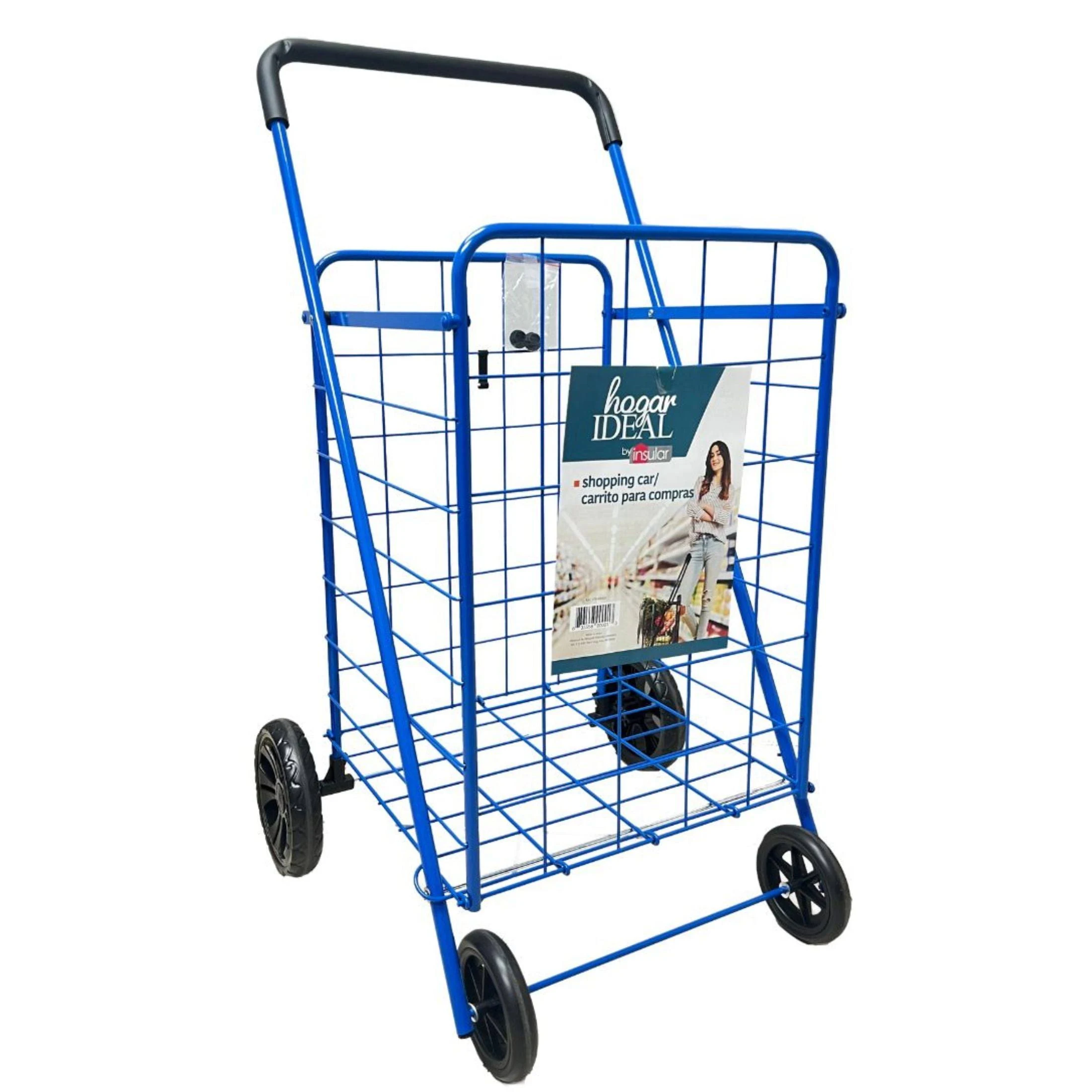 ATHome Large Wheeled Shopping Utility Red Cart