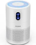 MOOKA Air Purifiers for Home Large Room up to 1076ft², H13 True HEPA Air Filter Cleaner, Odor Eliminator, Remove Smoke Dust Pollen Pet Dander, Night Light(Available for California)