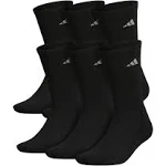 adidas Men's Athletic Cushioned Crew Socks with Arch Compression for a Secure Fit (6-Pair)