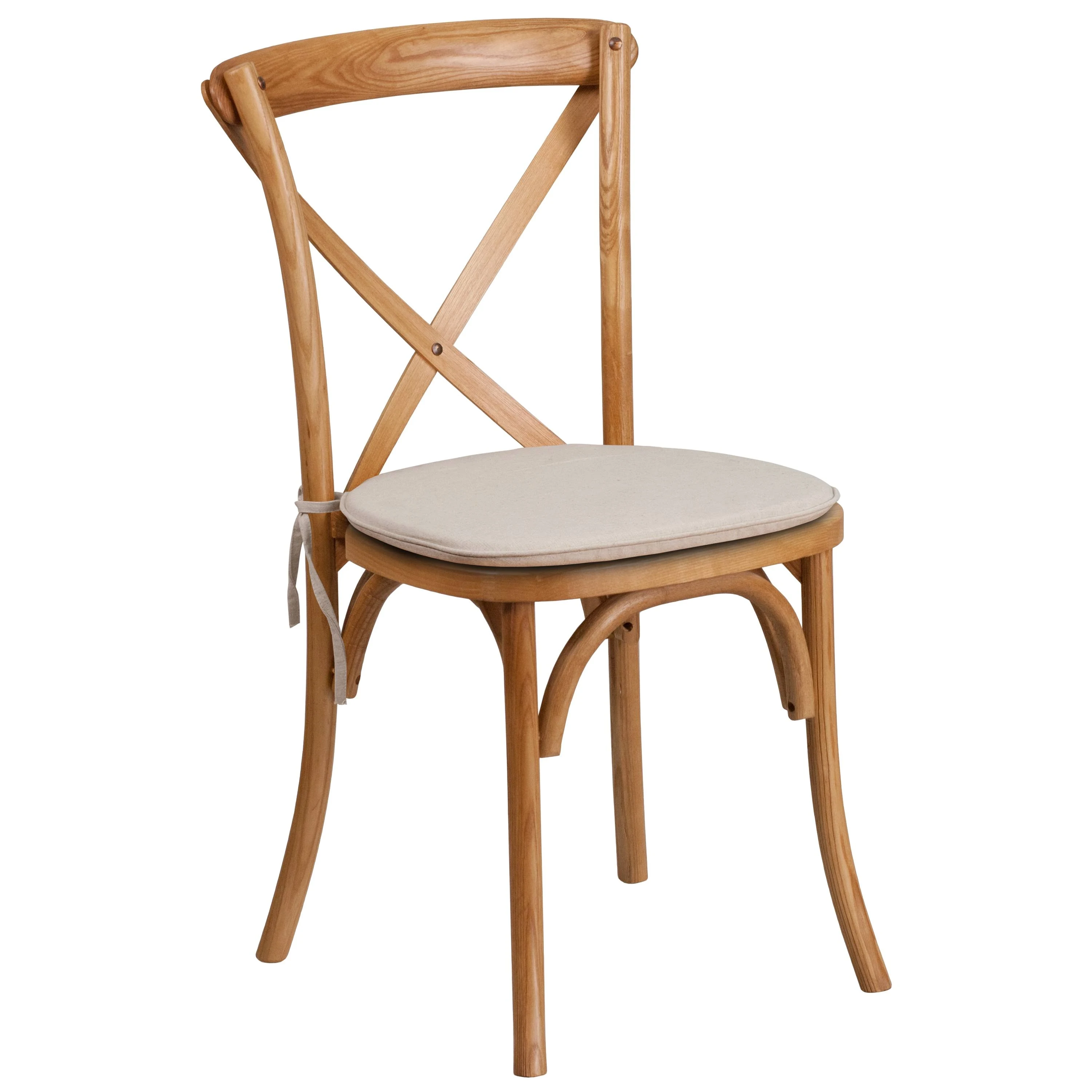 Hercules Series Stackable Mahogany Wood Cross Back Chair | Flash Furniture