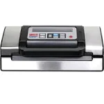 Nesco Deluxe Food VS-12 Vacuum Sealer, 130 Watts, Kit Bags & Viewing Lid, Compact, Silver