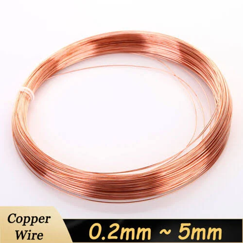 Solid Bare Copper Wire Square, Bright, Dead Soft, 20 Feet, 18 Gauge