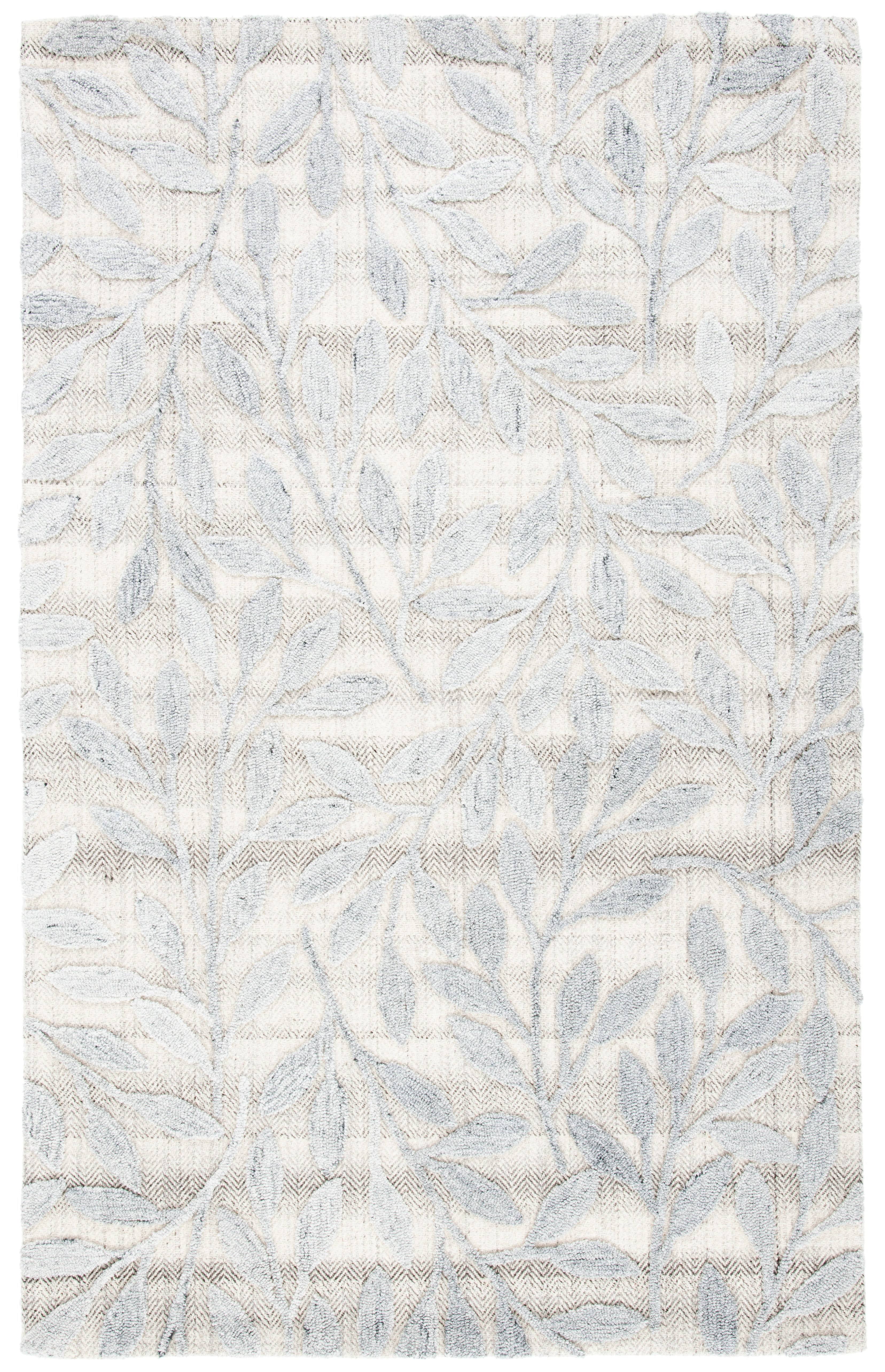 SAFAVIEH South Hampton Collection 6' Round Grey SHA302F Handmade Botanical Wool Area Rug