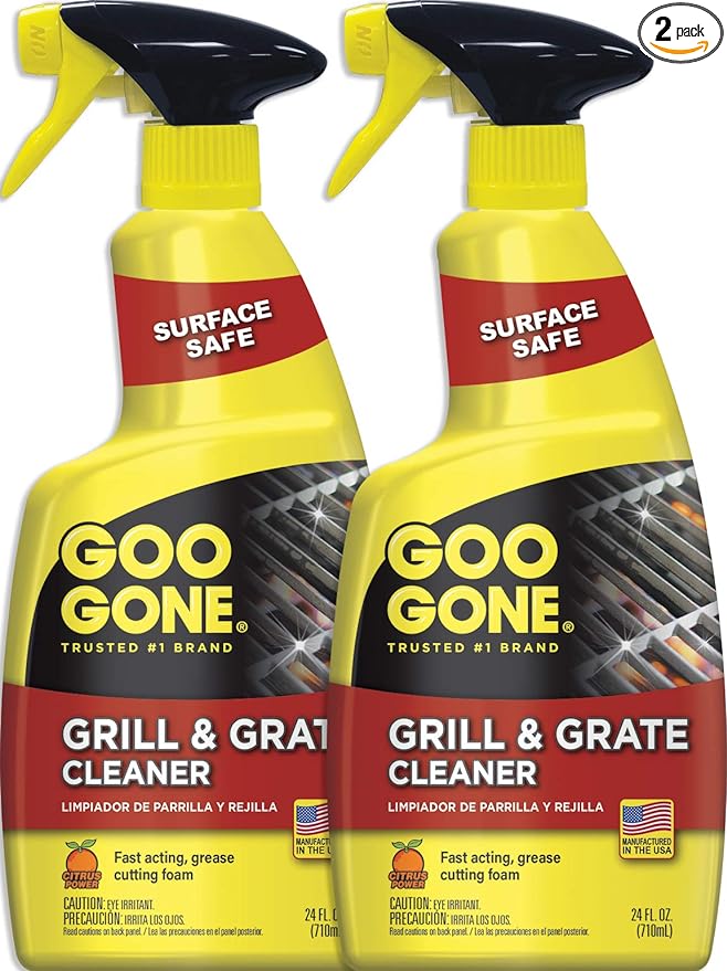 Goo Gone Grill and Grate Cleaner (2 Pack) Cleans Cooking Grates and Racks 24 Oz