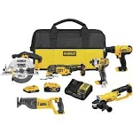 DEWALT Kit combinado de herramientas eléctricas de 20 V MAX, juego de herramientas eléctricas inalámbricas de 6 herramientas con batería y cargador (DCK661D1M1)