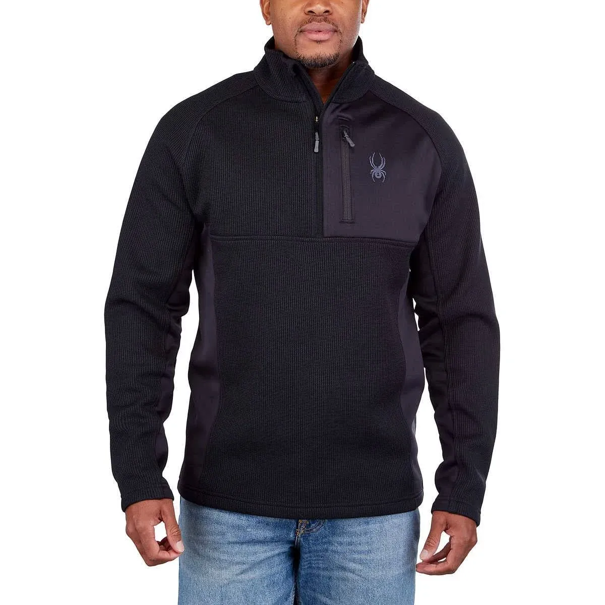 Spyder Men's Half Zip Sweater Gait Knit Pullover Jacket