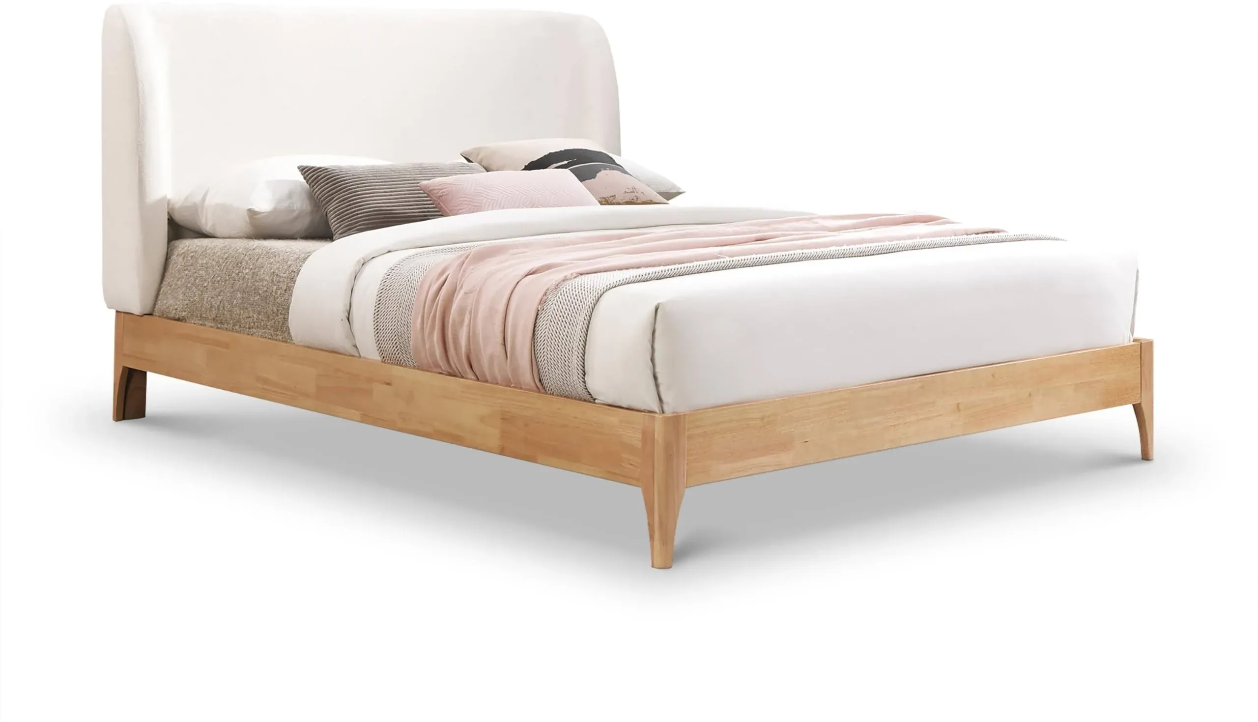 Meridian Furniture Ventura Cream Fabric King Bed