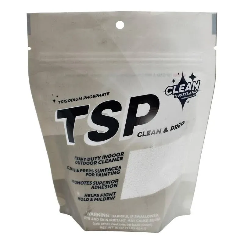 Rutland Products TSP Clean & Prep, Heavy Duty Cleaner, Non Clumping Formula, 1 Pound Bag