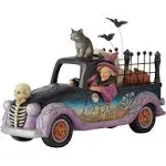 Enesco Jim Shore Heartwood Creek Halloween Pickup Truck Figurine, 6.3 Inch, Multicolor, Black