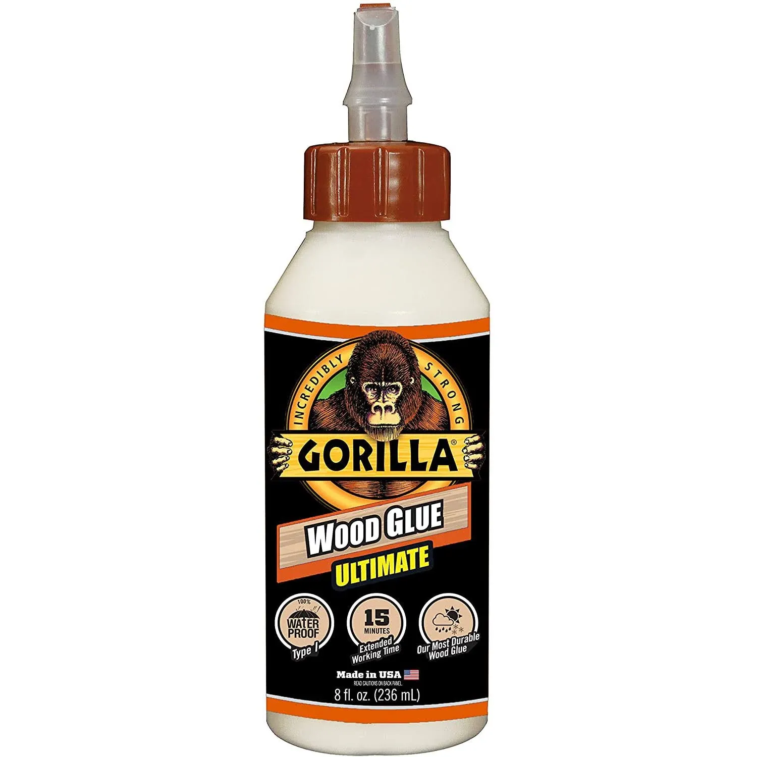 Gorilla Ultimate Waterproof Wood Glue; 18 Ounce; Natural Color; 1 Pack 