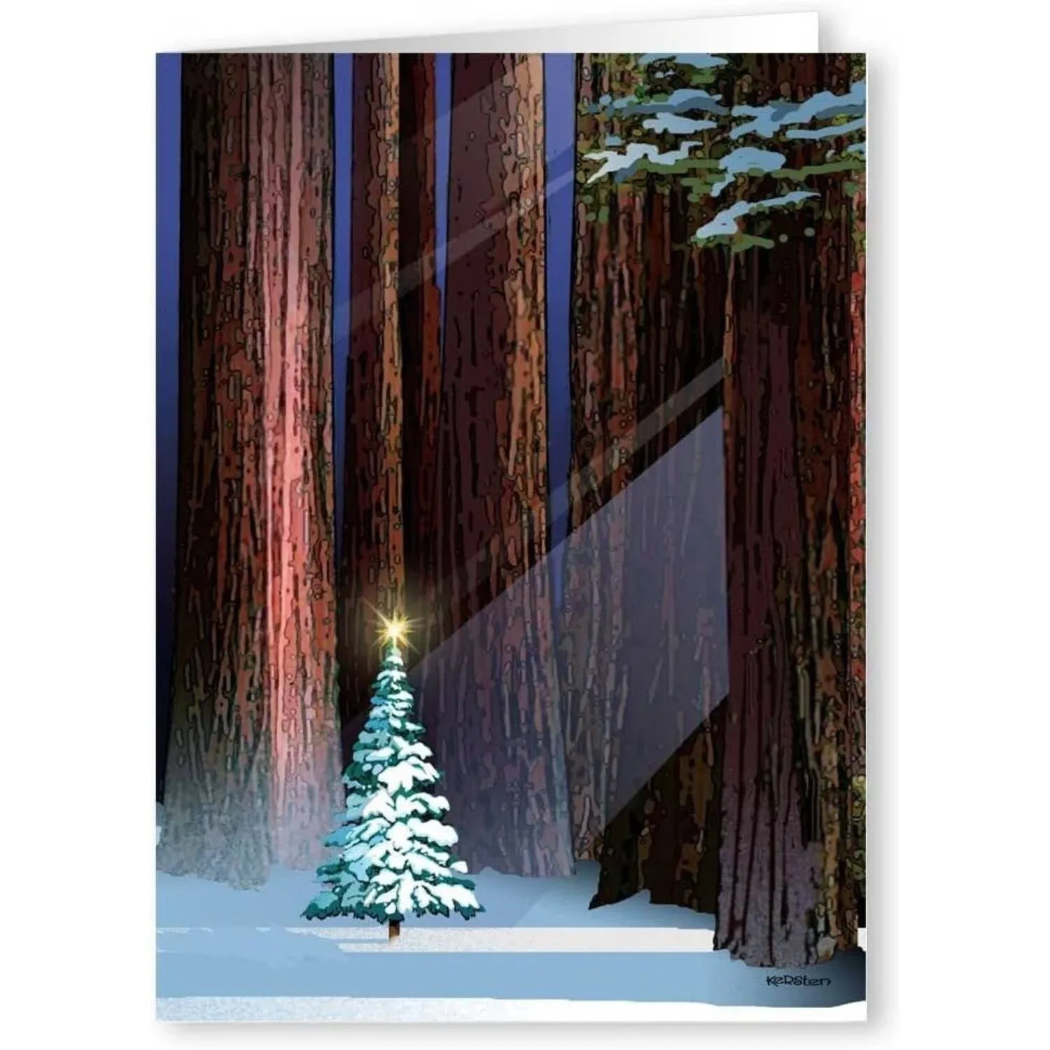 Christmas Tree in The Forest Holiday Card 18 Cards & Envelopes - 20095