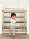 Regalo Heritage and Home Wooden Extra Wide Stairway and Hallway Walk Through Baby Safety Gate with Mounting Kit