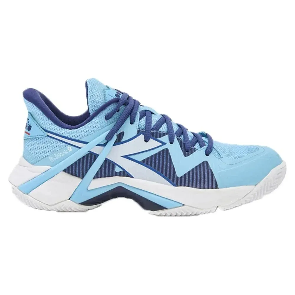 Diadora Women's B.Icon 2 Clay Bright Baby Blue/White Tennis Shoes (101.179107D0267)