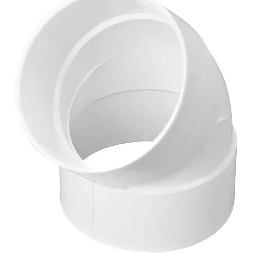 NDS Styrene Sewer Drain Elbow, White, 4"