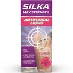 SILKA Líquido antifúngico Max Strength para la salud de las uñas de los pies, con aplicador de cepillo, trata hongos, tiña y pie de atleta, restaura