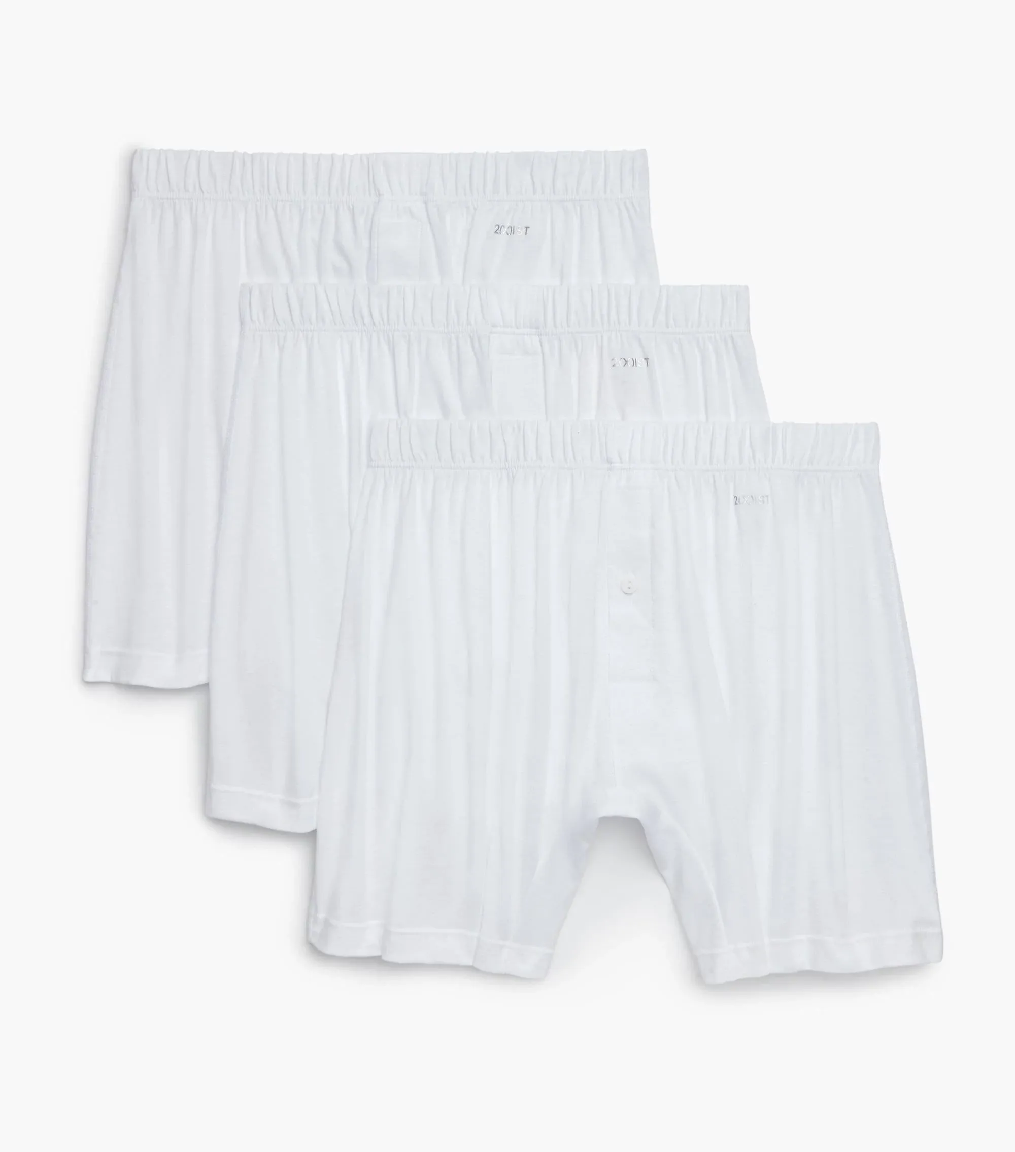 2xist 3-Pack Pima Cotton Knit Boxer Short 050107