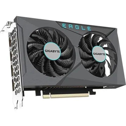 GIGABYTE GeForce RTX 3050 EAGLE OC 6G Graphics Card, 2X WINDFORCE Fans, 6GB GDDR6 96-bit GDDR6, GV-N3050EAGLE OC-6GD Video Card