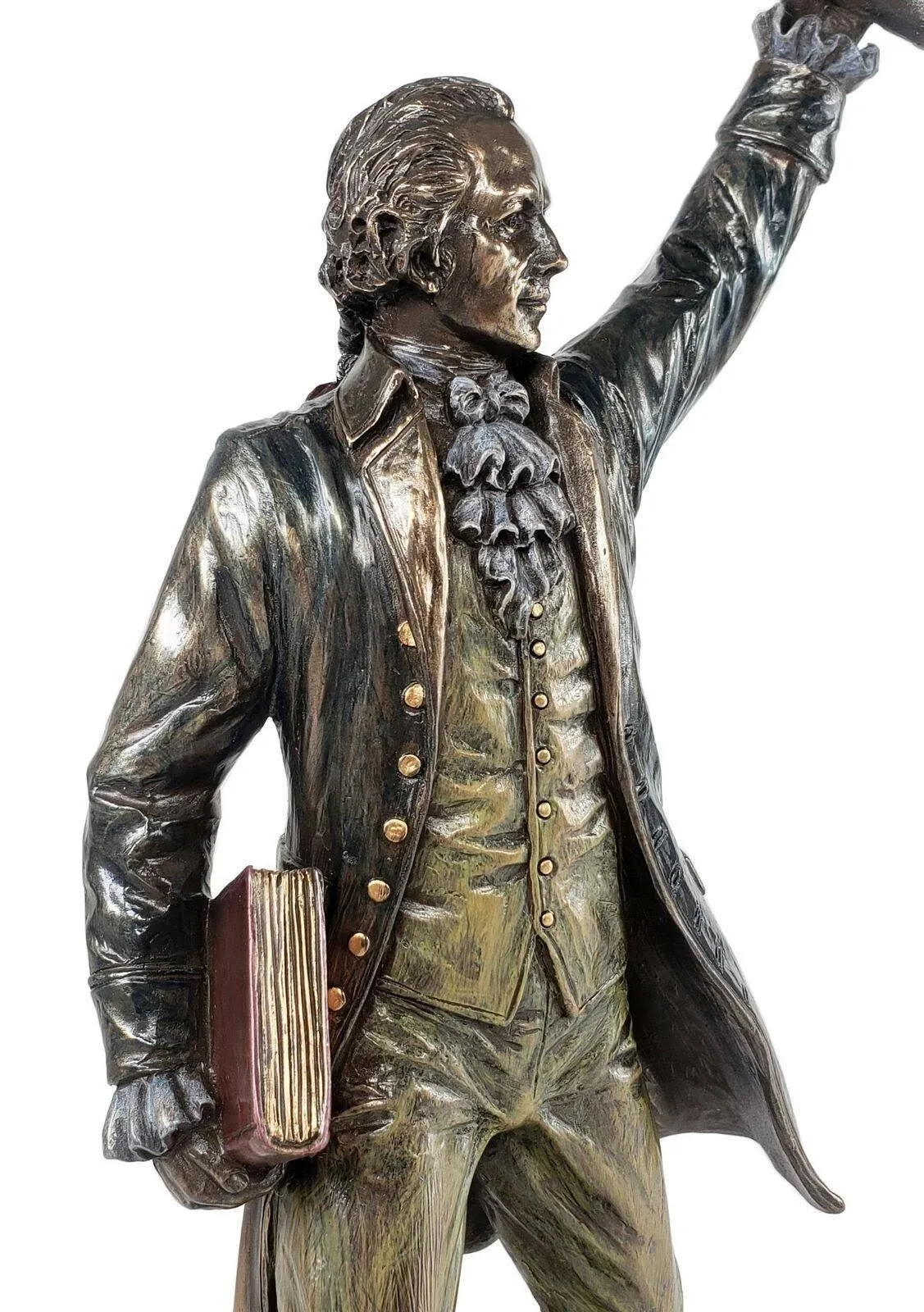 Veronese Design 13 Inch Tall Alexander Hamilton Founding Father Declaration of Independence American Gift and Collectible Cold Cast Bronzed Resin Statue