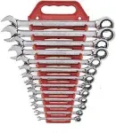 GearWrench 13 Piece Ratcheting Combination SAE Wrench Set