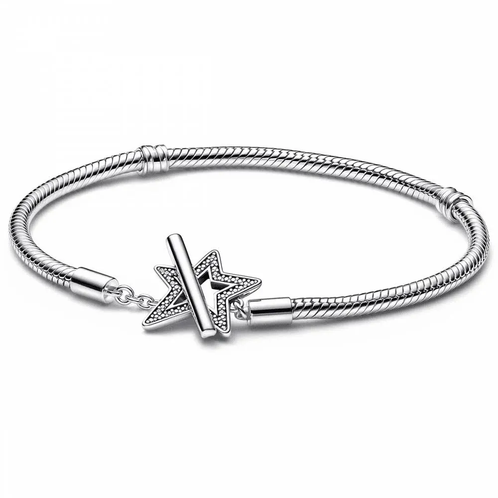 Pandora Moments Asymmetric Star T-Bar Bracelet